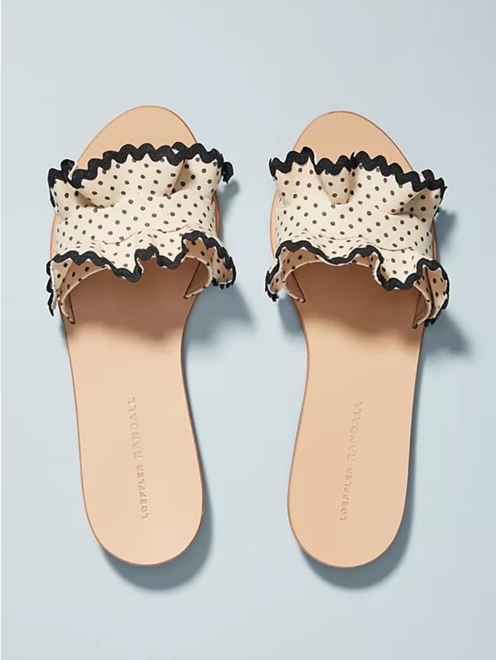Loeffler Randall Birdie Ruffled Slide Sandals size 8